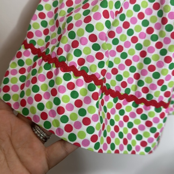 Smocked A Lot Baby Girls smocked Christmas dress 3M EUC - Picture 6 of 7